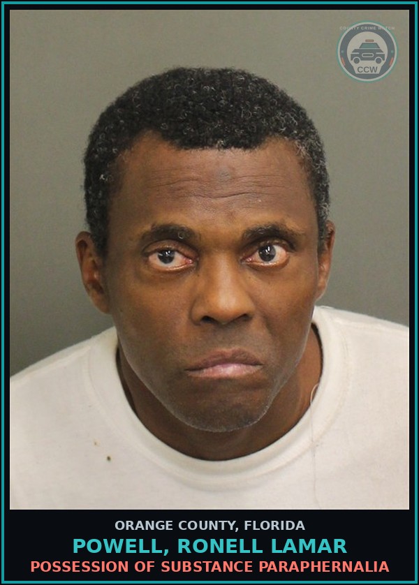 Booking mugshot of POWELL, RONELL LAMAR in Orange County