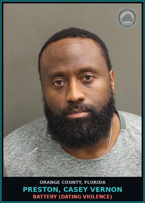 Booking mugshot of PRESTON, CASEY VERNON in Orange County