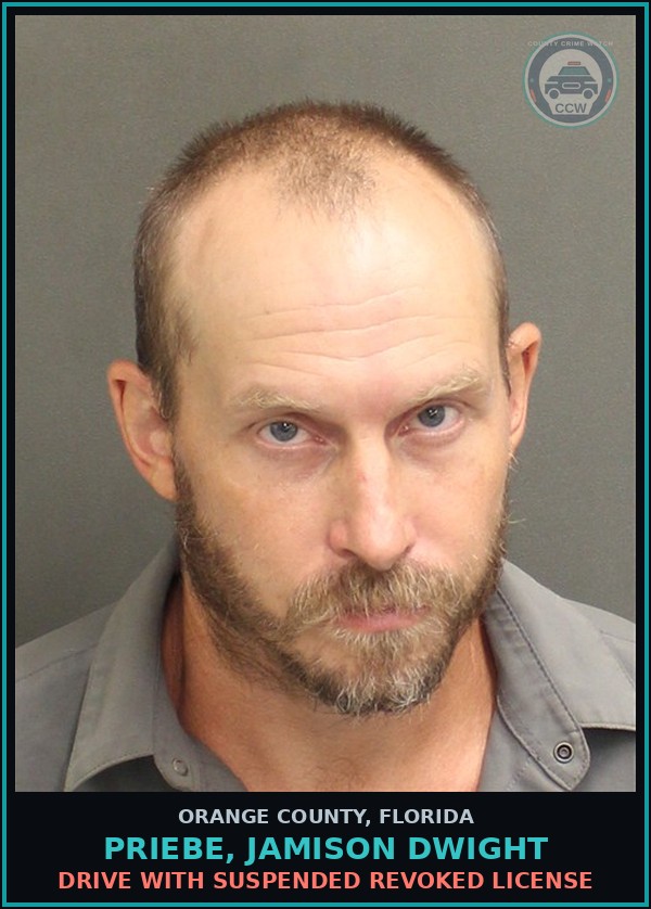Booking mugshot of PRIEBE, JAMISON DWIGHT in Orange County