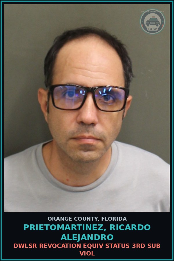 Booking mugshot of PRIETOMARTINEZ, RICARDO ALEJANDRO in Orange County
