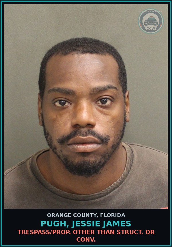 Booking mugshot of PUGH, JESSIE JAMES in Orange County