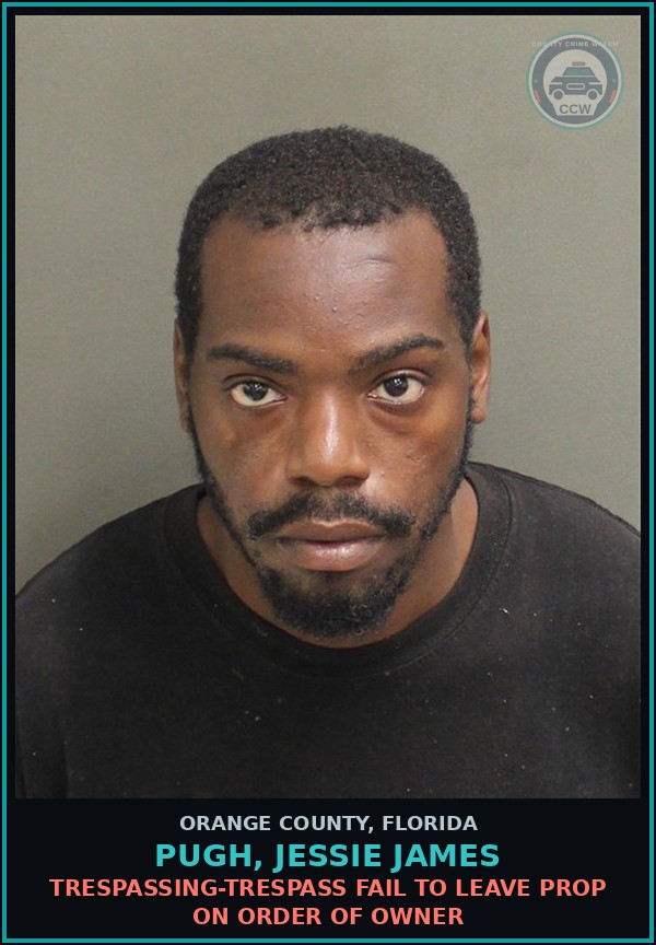 Booking mugshot of PUGH, JESSIE JAMES in Orange County
