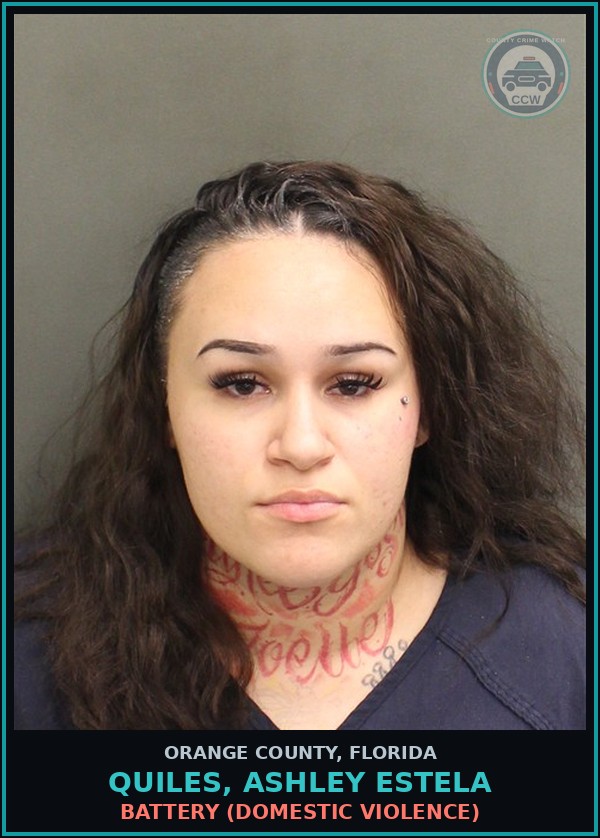 Booking mugshot of QUILES, ASHLEY ESTELA in Orange County