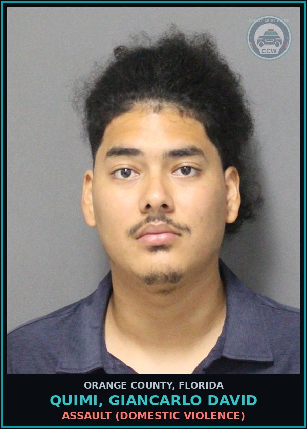Booking mugshot of QUIMI, GIANCARLO DAVID in Orange County