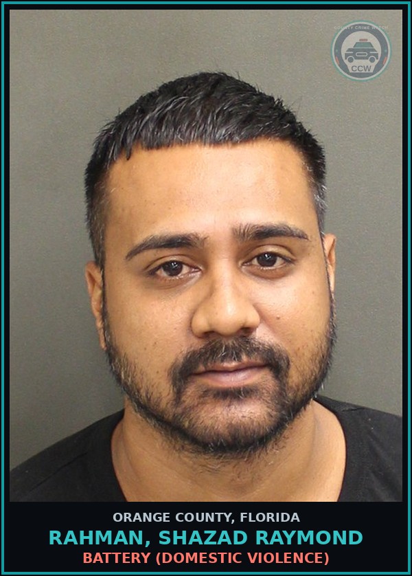 Booking mugshot of RAHMAN, SHAZAD RAYMOND in Orange County