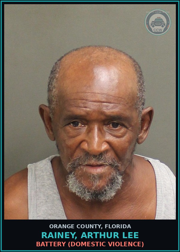 Booking mugshot of RAINEY, ARTHUR LEE in Orange County