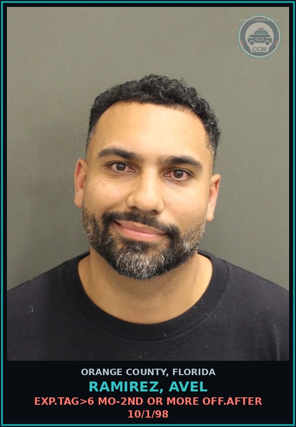 Booking mugshot of RAMIREZ, AVEL in Orange County