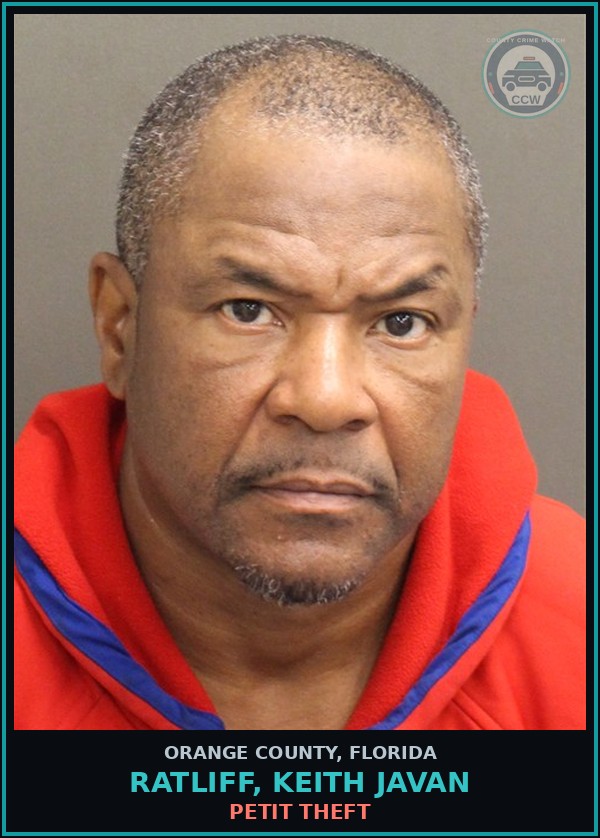 Booking mugshot of RATLIFF, KEITH JAVAN in Orange County