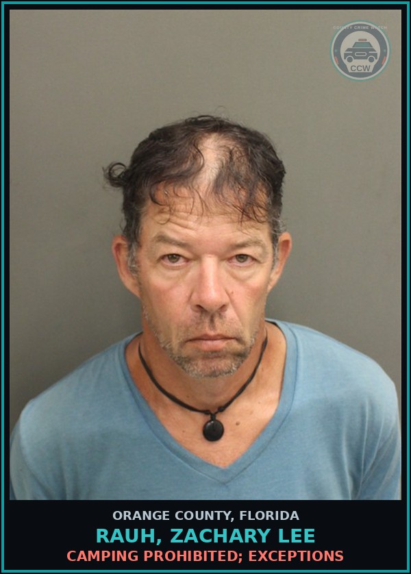 Booking mugshot of RAUH, ZACHARY LEE in Orange County