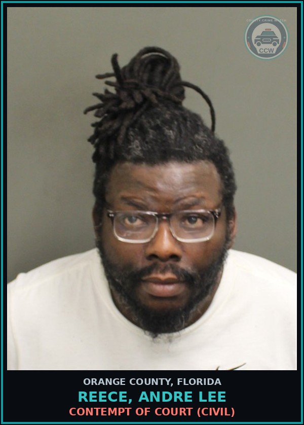 Booking mugshot of REECE, ANDRE LEE in Orange County