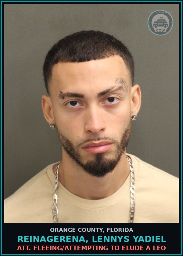 Booking mugshot of REINAGERENA, LENNYS YADIEL in Orange County