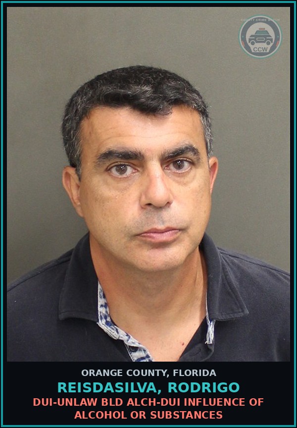 Booking mugshot of REISDASILVA, RODRIGO in Orange County