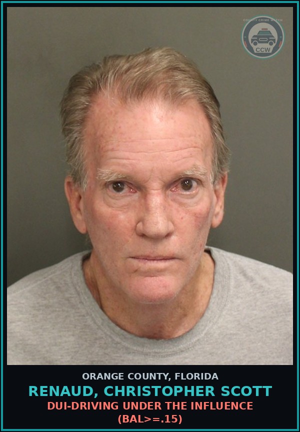 Booking mugshot of RENAUD, CHRISTOPHER SCOTT in Orange County