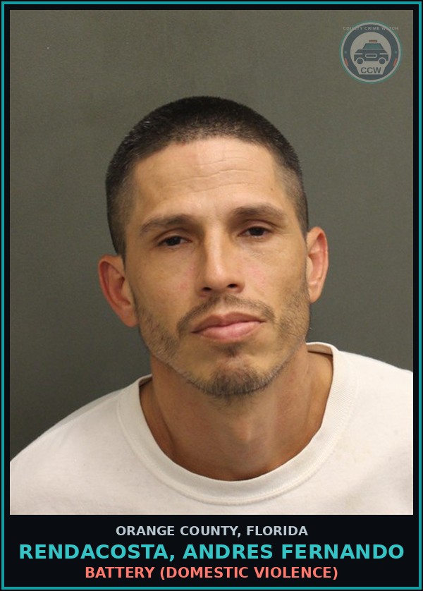 Booking mugshot of RENDACOSTA, ANDRES FERNANDO in Orange County