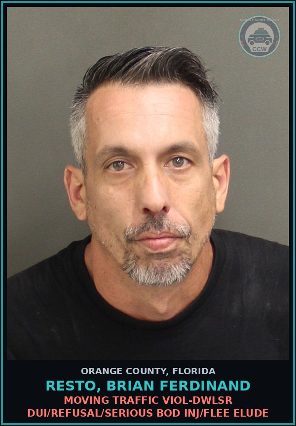 Booking mugshot of RESTO, BRIAN FERDINAND in Orange County