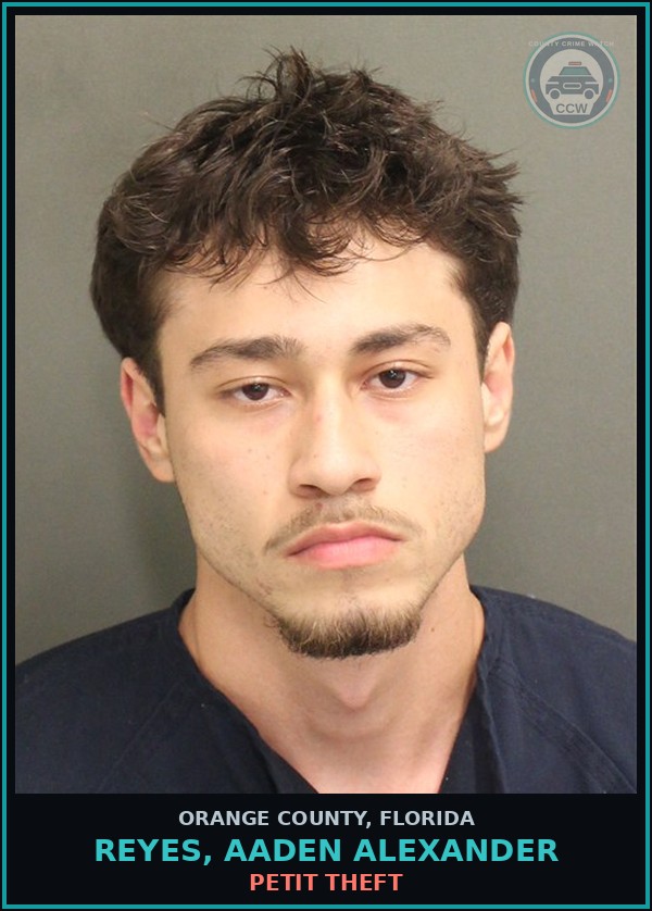 Booking mugshot of REYES, AADEN ALEXANDER in Orange County