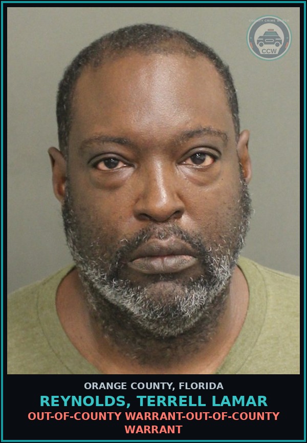 Booking mugshot of REYNOLDS, TERRELL LAMAR in Orange County