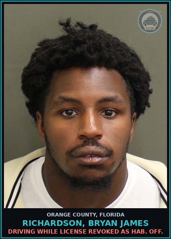 Booking mugshot of RICHARDSON, BRYAN JAMES in Orange County
