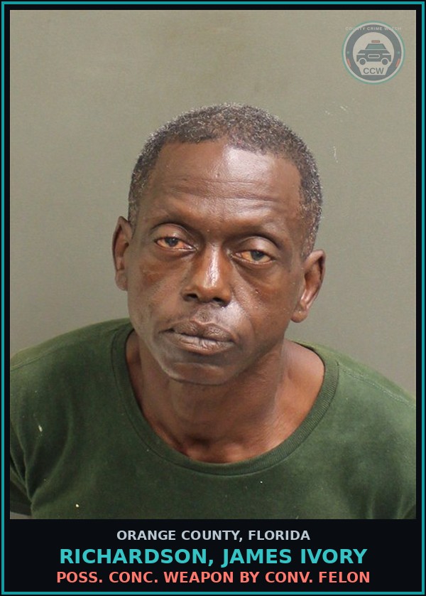 Booking mugshot of RICHARDSON, JAMES IVORY in Orange County