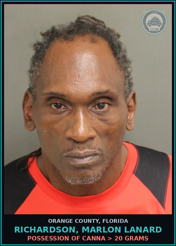 Booking mugshot of RICHARDSON, MARLON LANARD in Orange County