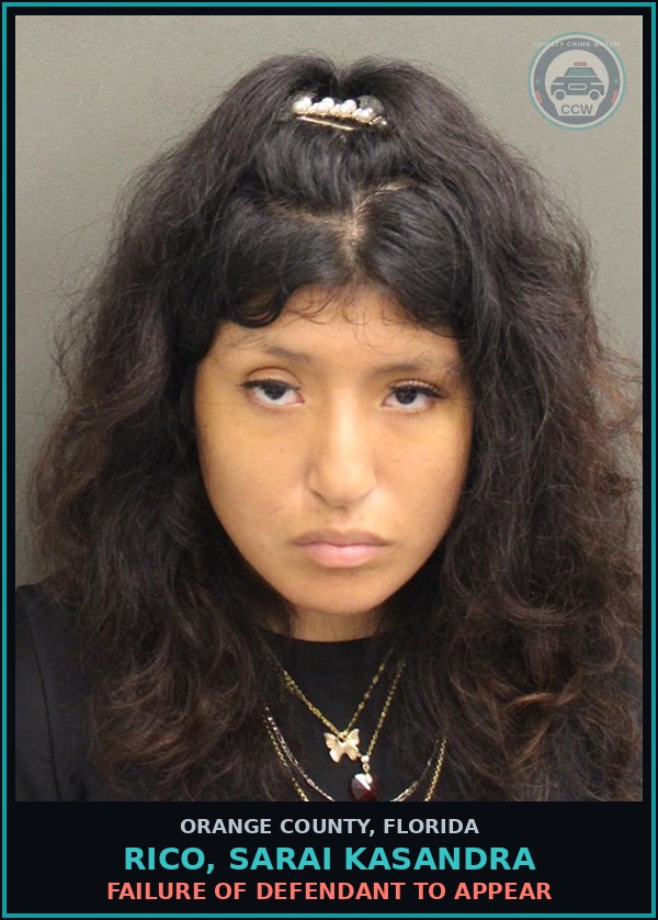 Booking mugshot of RICO, SARAI KASANDRA in Orange County