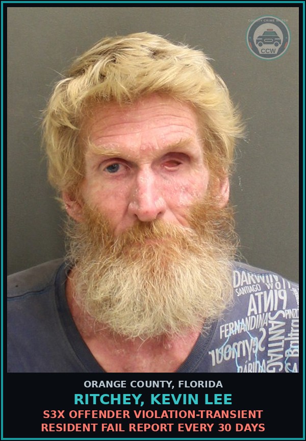 Booking mugshot of RITCHEY, KEVIN LEE in Orange County