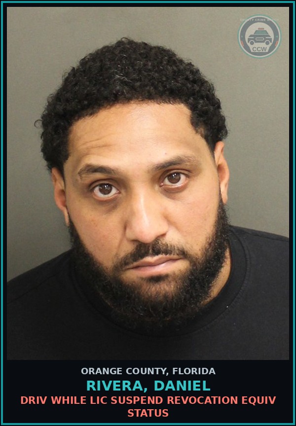 Booking mugshot of RIVERA, DANIEL in Orange County