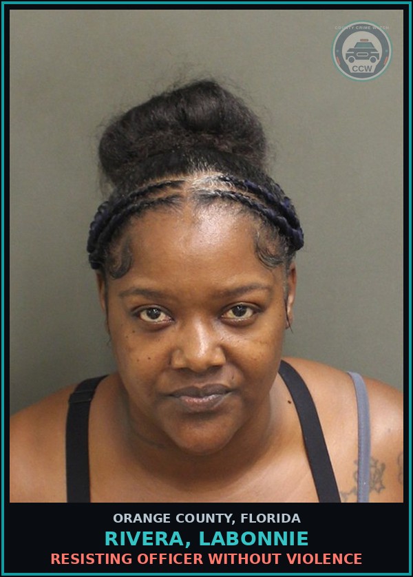 Booking mugshot of RIVERA, LABONNIE in Orange County