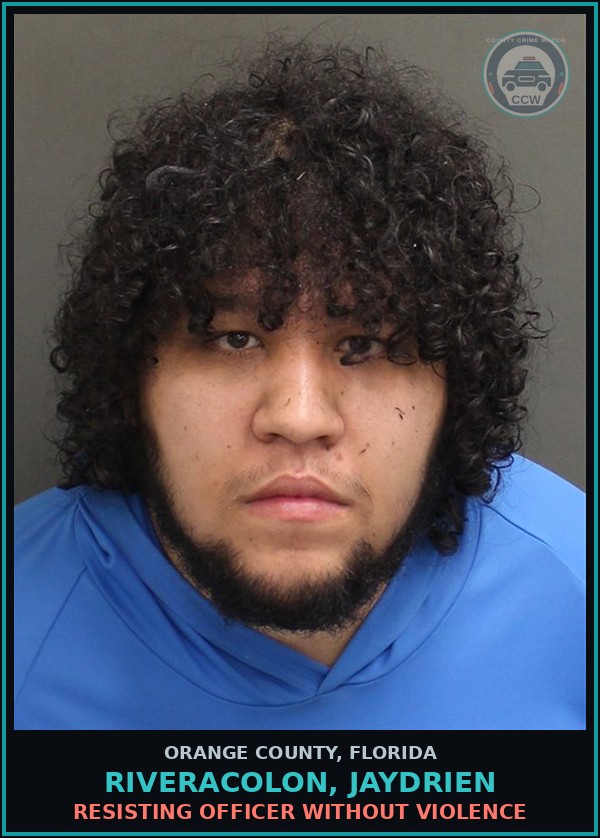 Booking mugshot of RIVERACOLON, JAYDRIEN in Orange County
