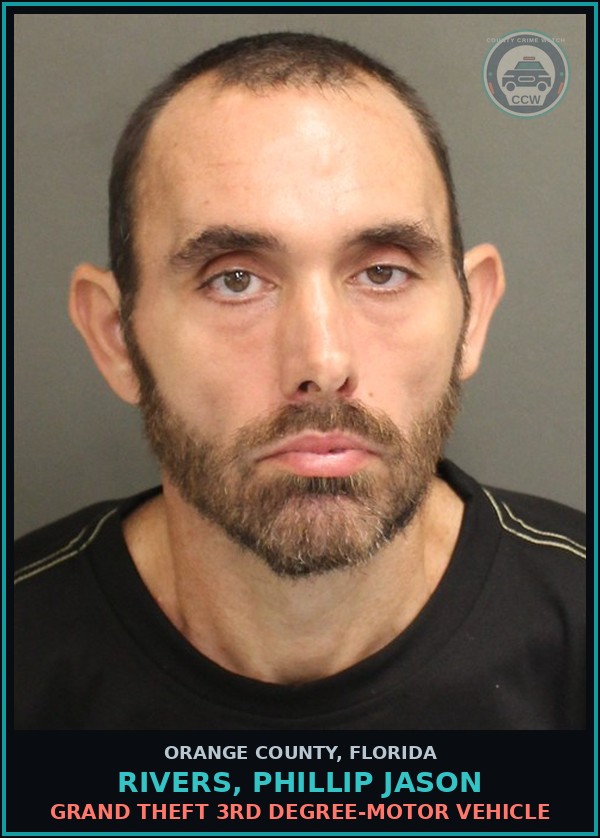 Booking mugshot of RIVERS, PHILLIP JASON in Orange County