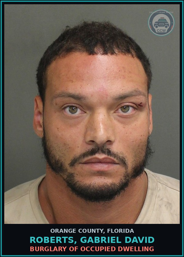 Booking mugshot of ROBERTS, GABRIEL DAVID in Orange County