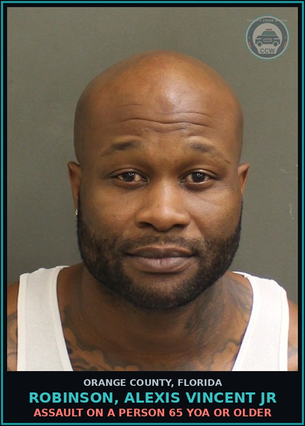 Booking mugshot of ROBINSON, ALEXIS VINCENT JR in Orange County