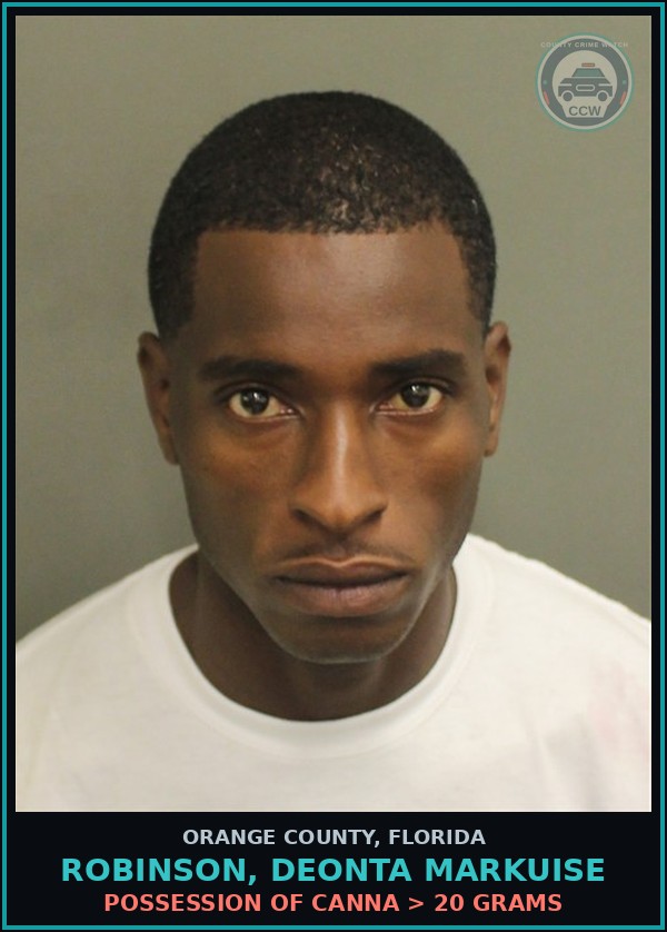 Booking mugshot of ROBINSON, DEONTA MARKUISE in Orange County
