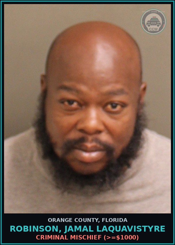 Booking mugshot of ROBINSON, JAMAL LAQUAVISTYRE in Orange County