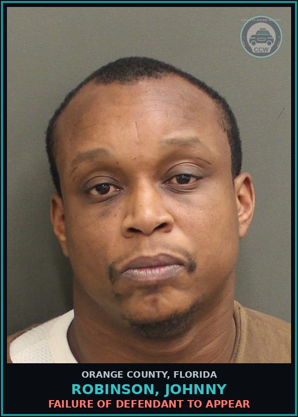 Booking mugshot of ROBINSON, JOHNNY in Orange County