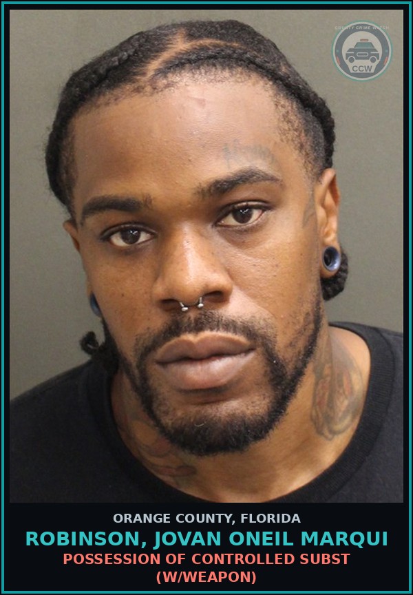 Booking mugshot of ROBINSON, JOVAN ONEIL MARQUI in Orange County