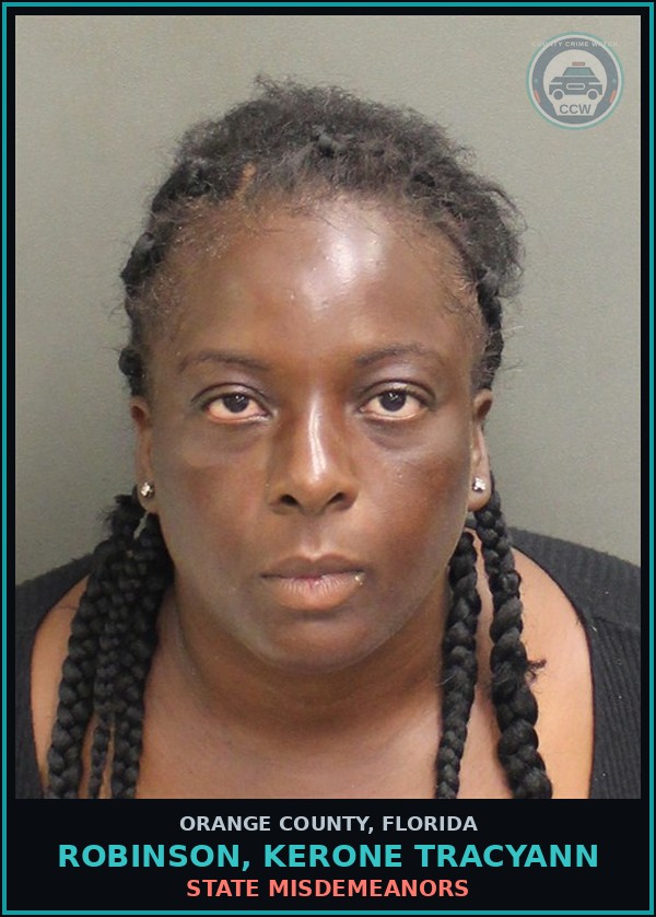 Booking mugshot of ROBINSON, KERONE TRACYANN in Orange County