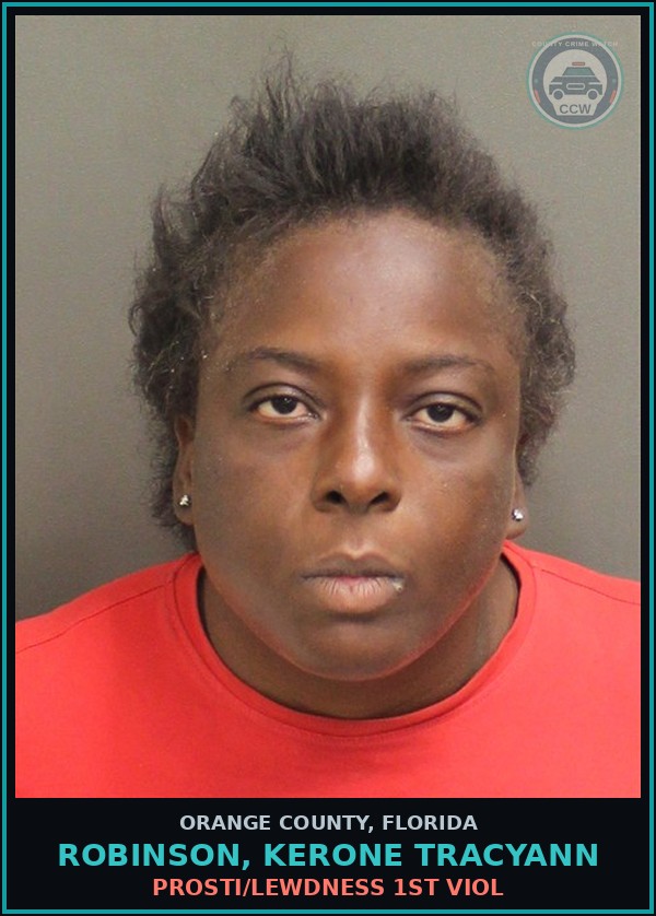 Booking mugshot of ROBINSON, KERONE TRACYANN in Orange County