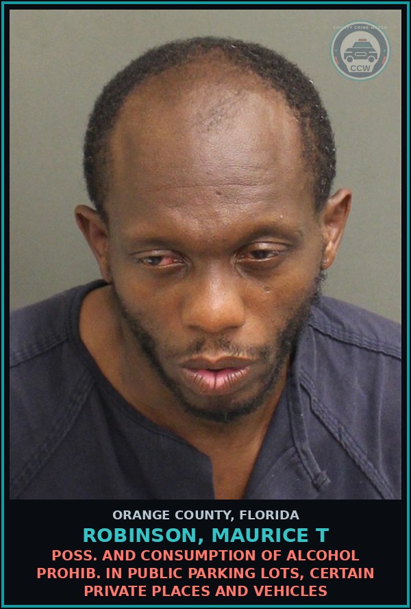 Booking mugshot of ROBINSON, MAURICE T in Orange County