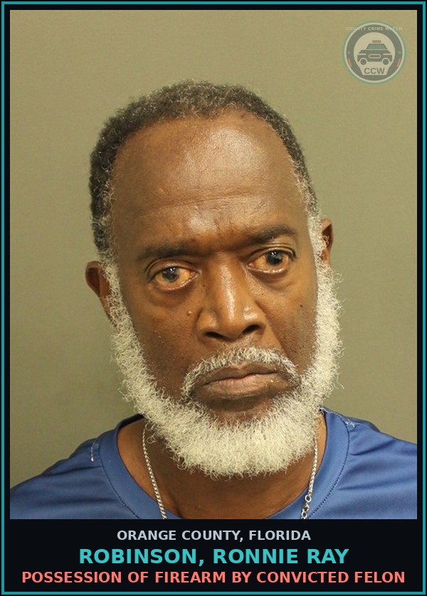 Booking mugshot of ROBINSON, RONNIE RAY in Orange County