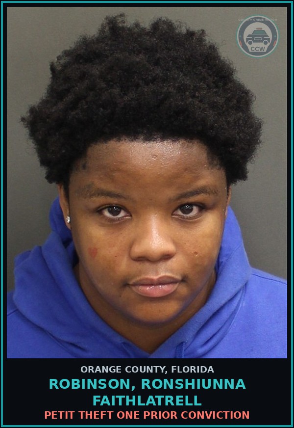 Booking mugshot of ROBINSON, RONSHIUNNA FAITHLATRELL in Orange County