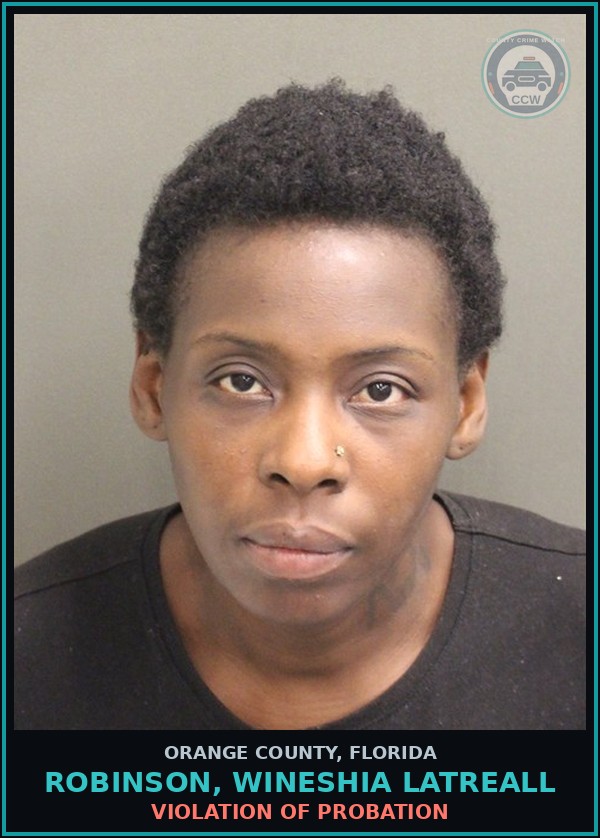 Booking mugshot of ROBINSON, WINESHIA LATREALL in Orange County