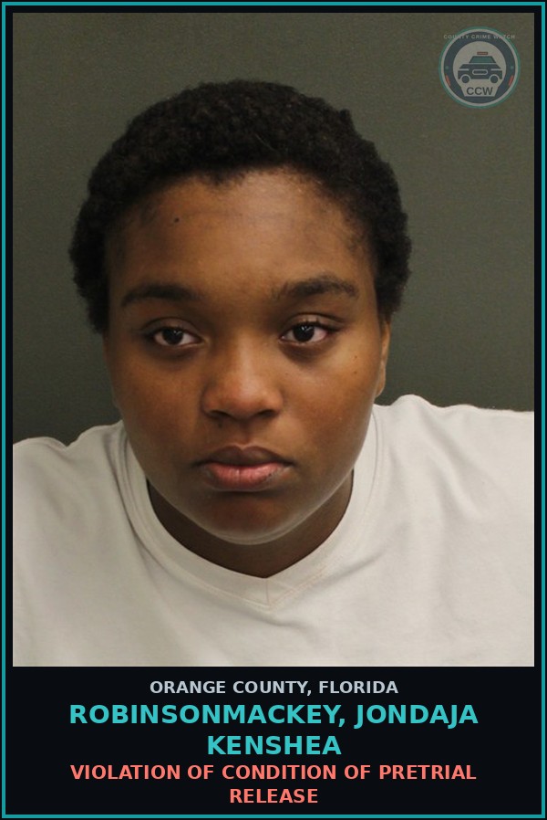 Booking mugshot of ROBINSONMACKEY, JONDAJA KENSHEA in Orange County