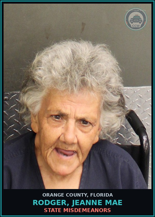 Booking mugshot of RODGER, JEANNE MAE in Orange County