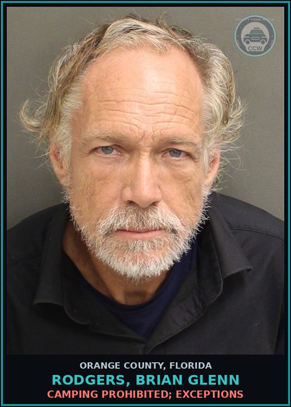 Booking mugshot of RODGERS, BRIAN GLENN in Orange County