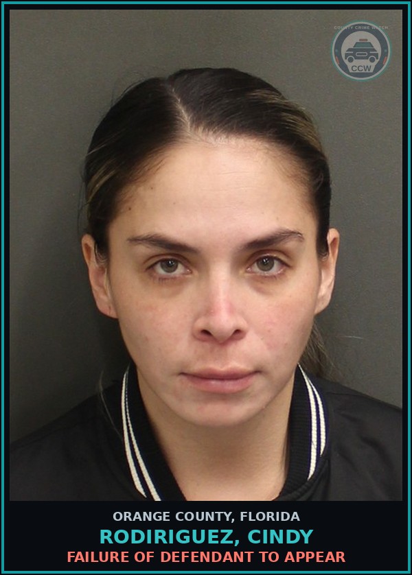 Booking mugshot of RODIRIGUEZ, CINDY in Orange County