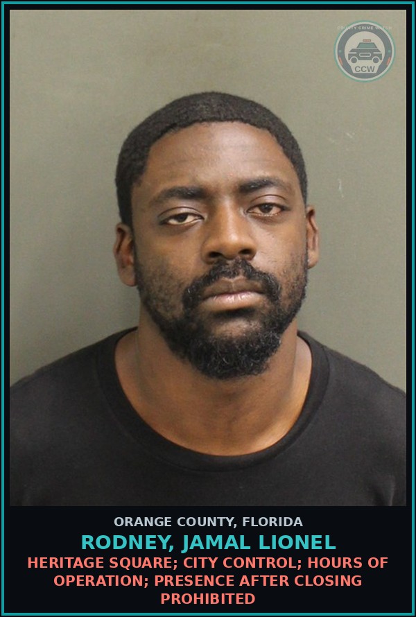 Booking mugshot of RODNEY, JAMAL LIONEL in Orange County