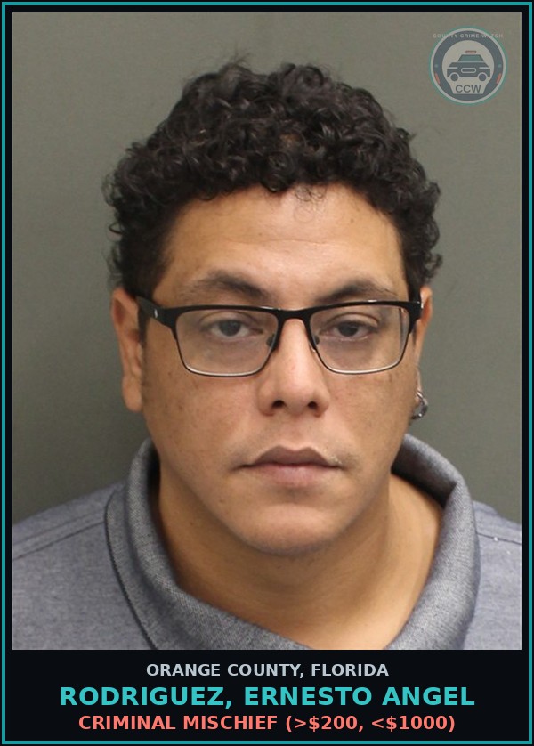 Booking mugshot of RODRIGUEZ, ERNESTO ANGEL in Orange County