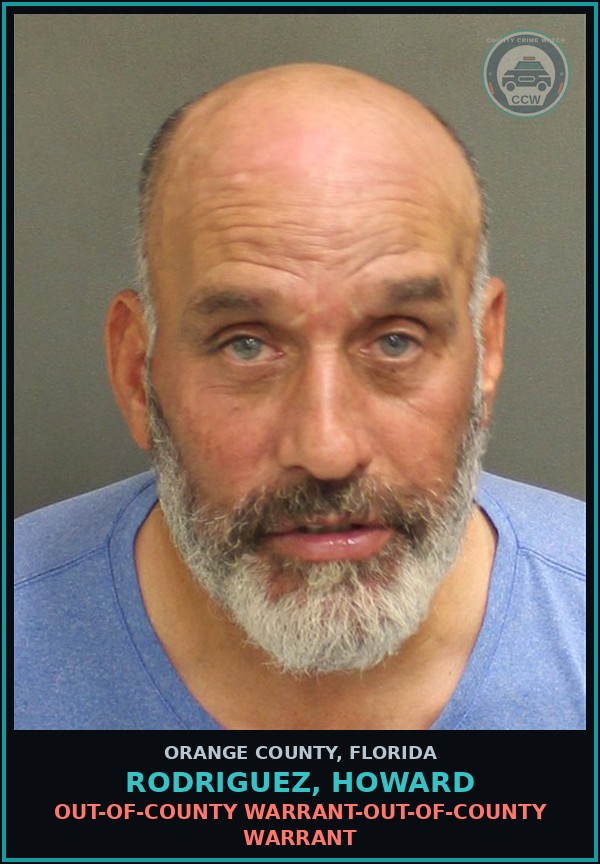 Booking mugshot of RODRIGUEZ, HOWARD in Orange County