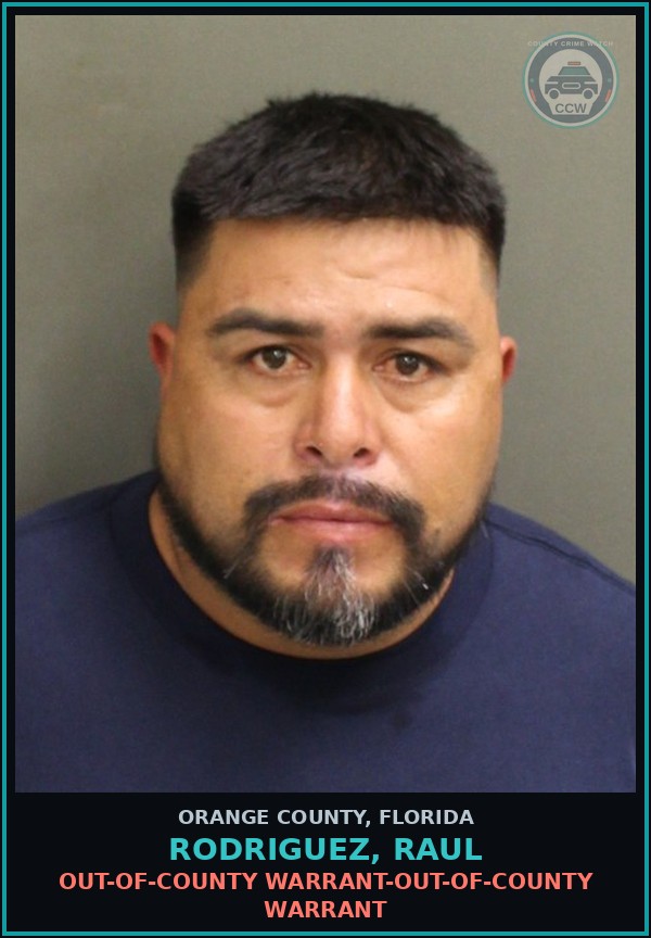 Booking mugshot of RODRIGUEZ, RAUL in Orange County